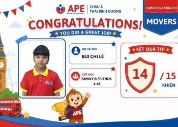 KẾT QUẢ THI MOVERS CỦA BẠN BÙI CHI LÊ 