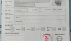 KẾT QUẢ THI IELTS CỦA BẠN HUỲNH GIA HÂN